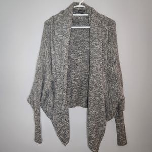 Express Oversized Chunky Batwing Cardigan Slouchy Knit Sweater. Grey. Sz X-Small